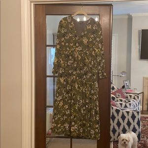 Madewell XXS XS green floral dress.  Never worn.